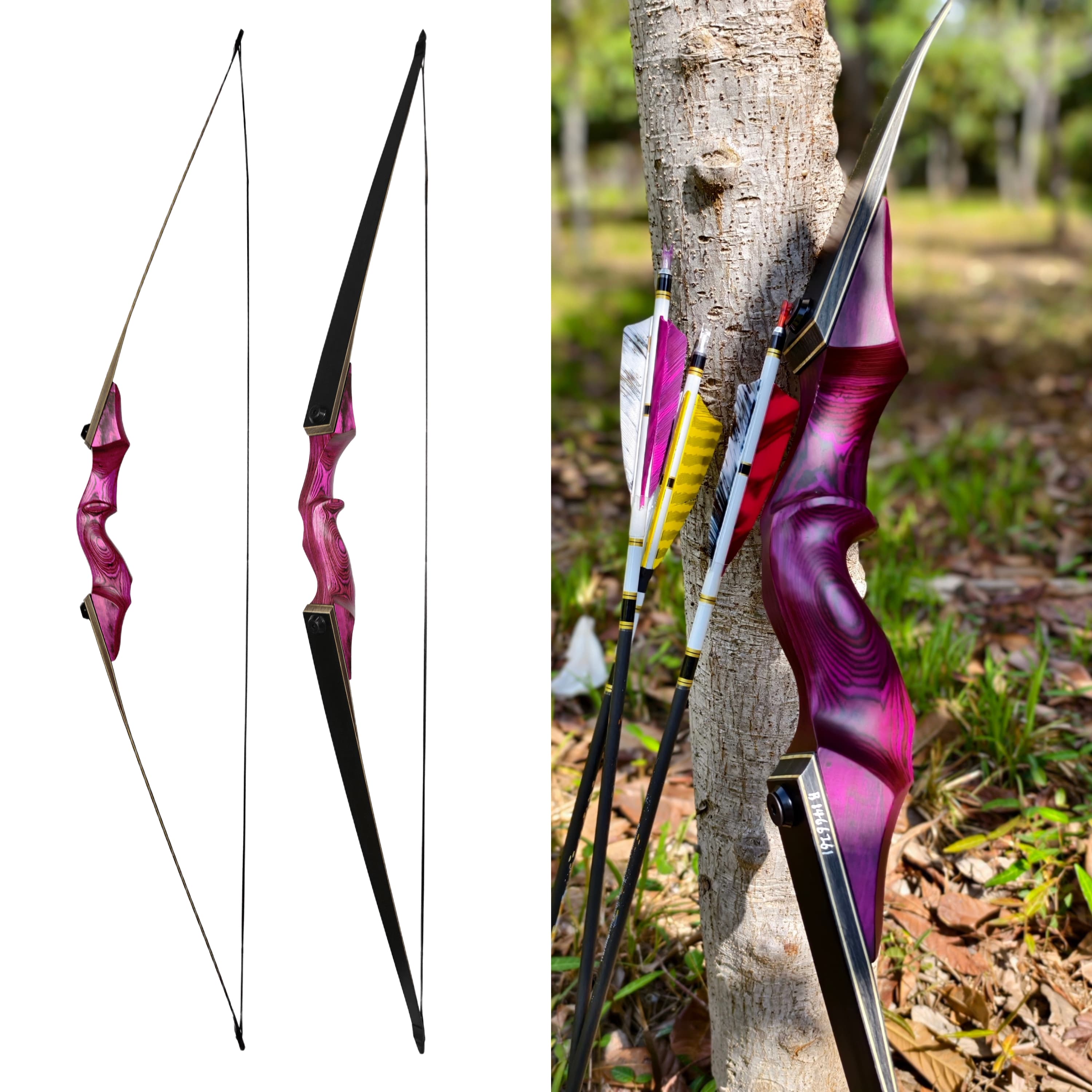 RH 20-60LBS Recurve Bow Arrow Set 60inch Archery