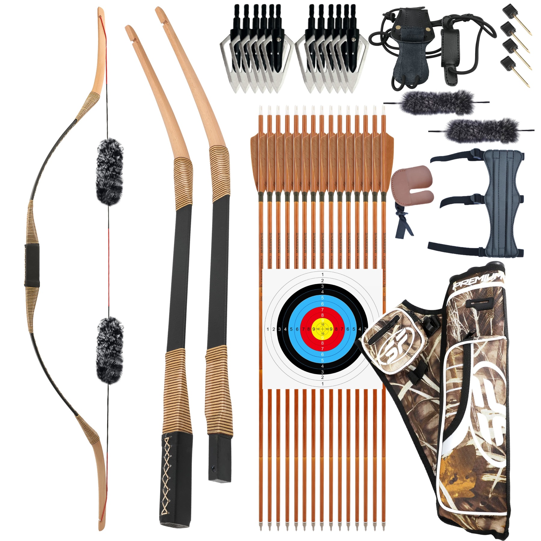 AME ARCHERY Takedown Traditional Bow Kit 20-35LBS