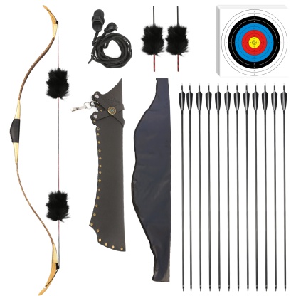 Archery Traditional Turkish Recurve Bow Set 20-40lb Horsebow Hunting
