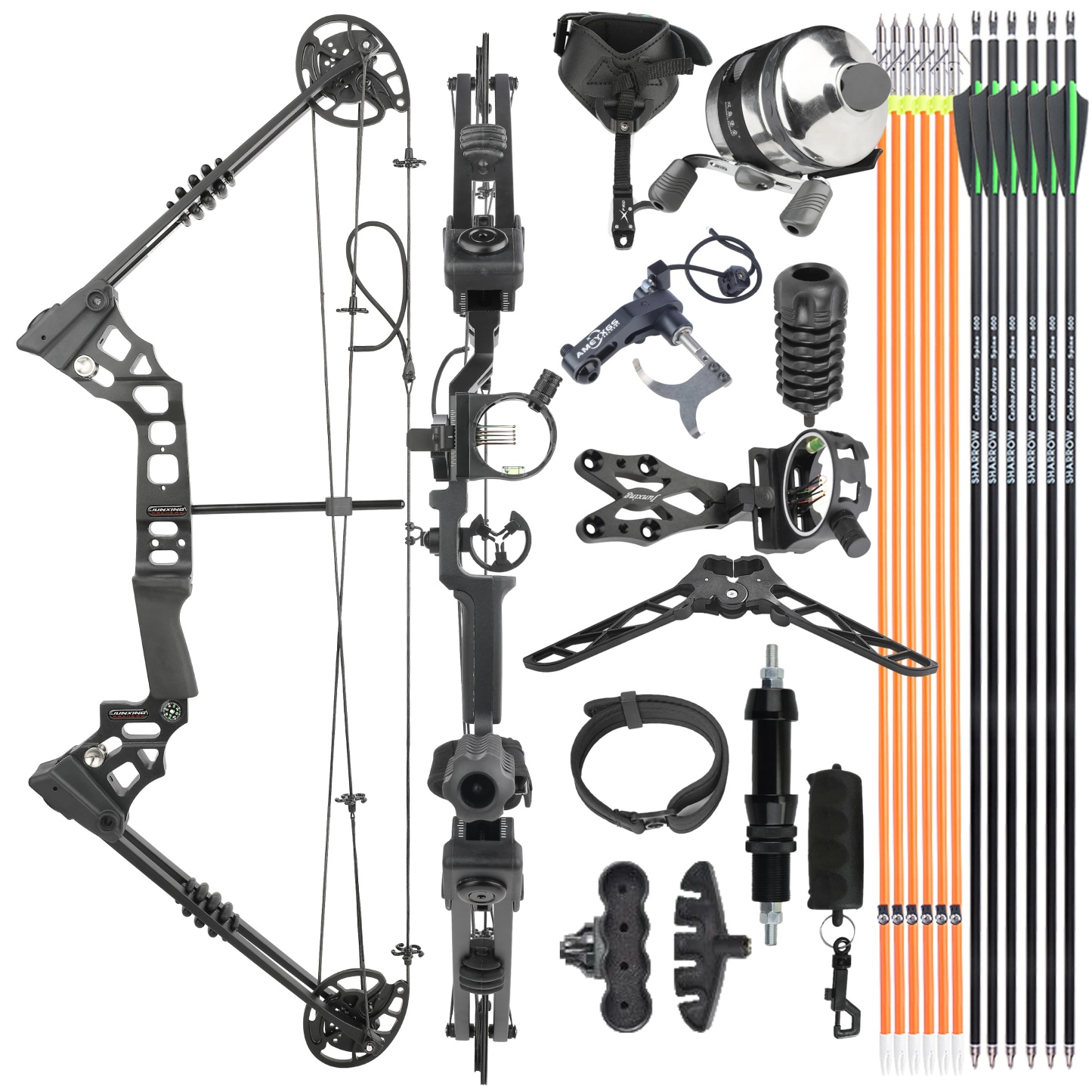 Junxing Dragon X8 Compound Bow & Arrow Set Fishing