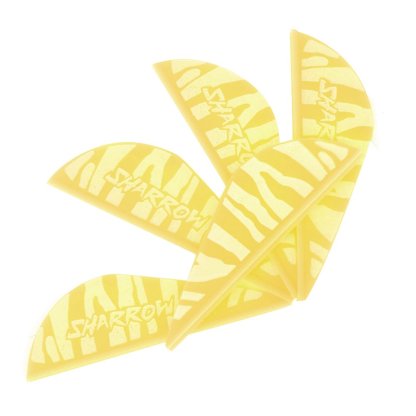 AME Archery Water Drop Zebra Print Rubber Feather – 2 Inch (50pcs)