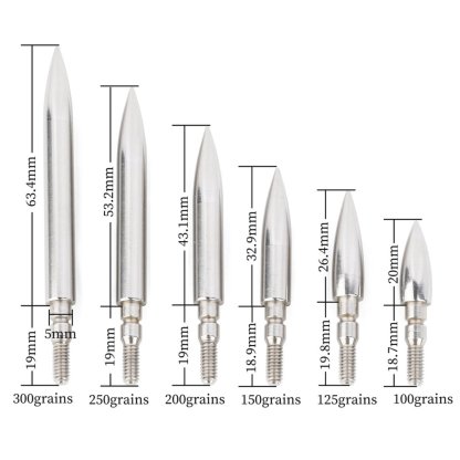 AME ARCHERY sStainless Steel 6.2 Target Tip(12pcs)