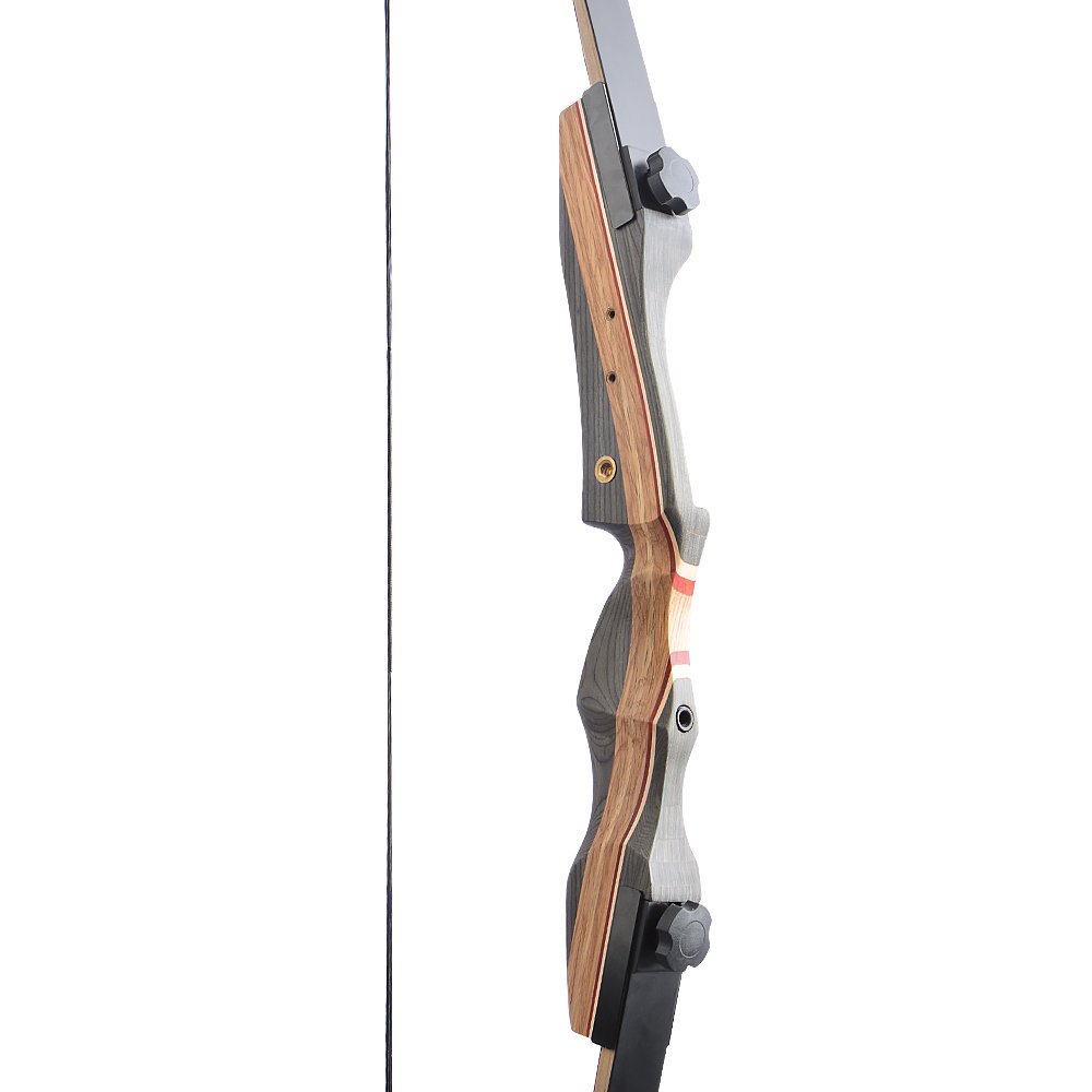 AME ARCHERY 62''  Recurve Bow Takedown 30-50lbs Wooden Riser Target Hunting Shooting