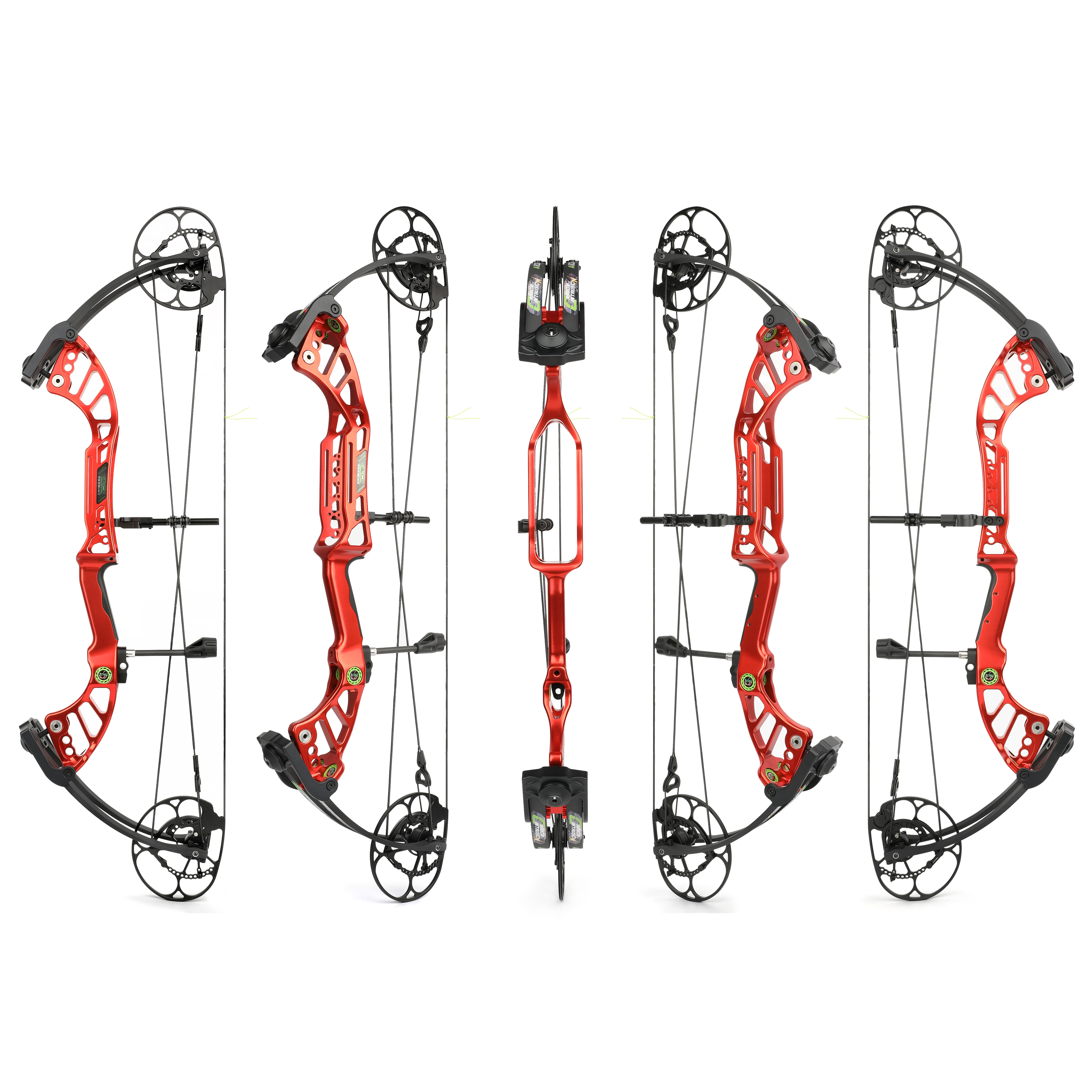 Compound Bow, CNC, 40-75 lbs, IBO 350 FPS, Red, 85% Let-off