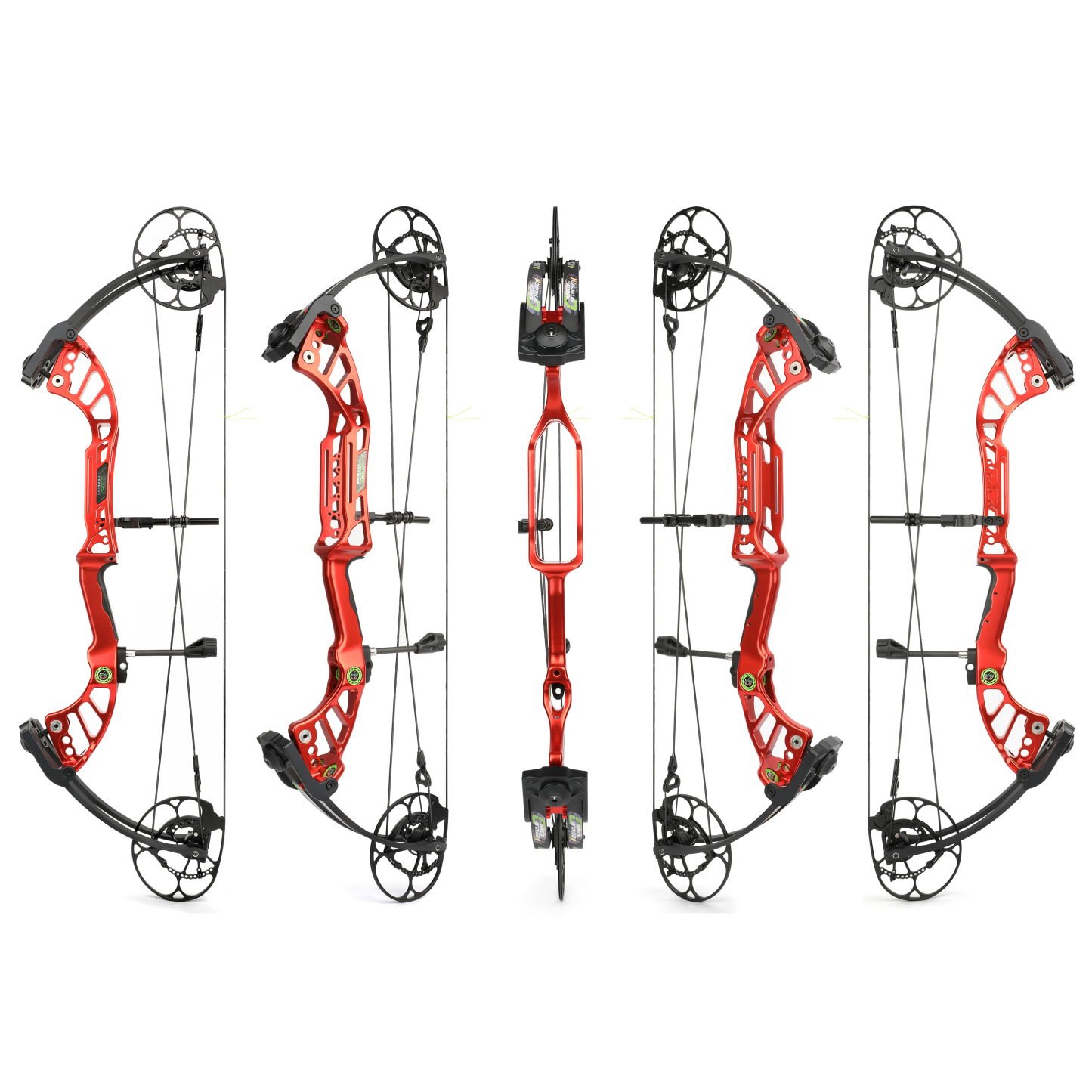 Compound Bow, CNC, 40-75 lbs, IBO 350 FPS, Red, 85% Let-off