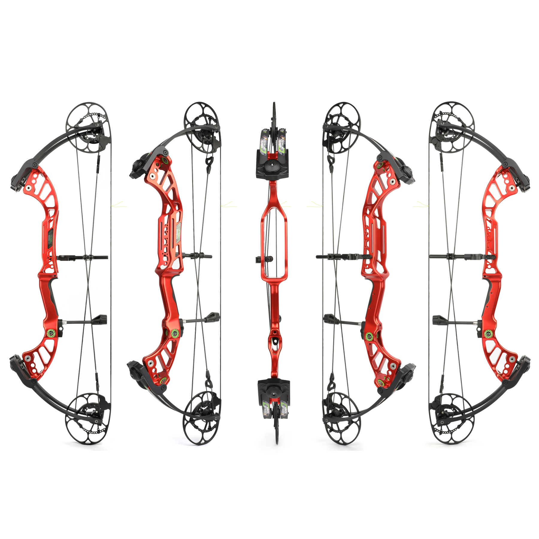 Compound Bow, CNC, 40-75 lbs, IBO 350 FPS, Red, 85% Let-off
