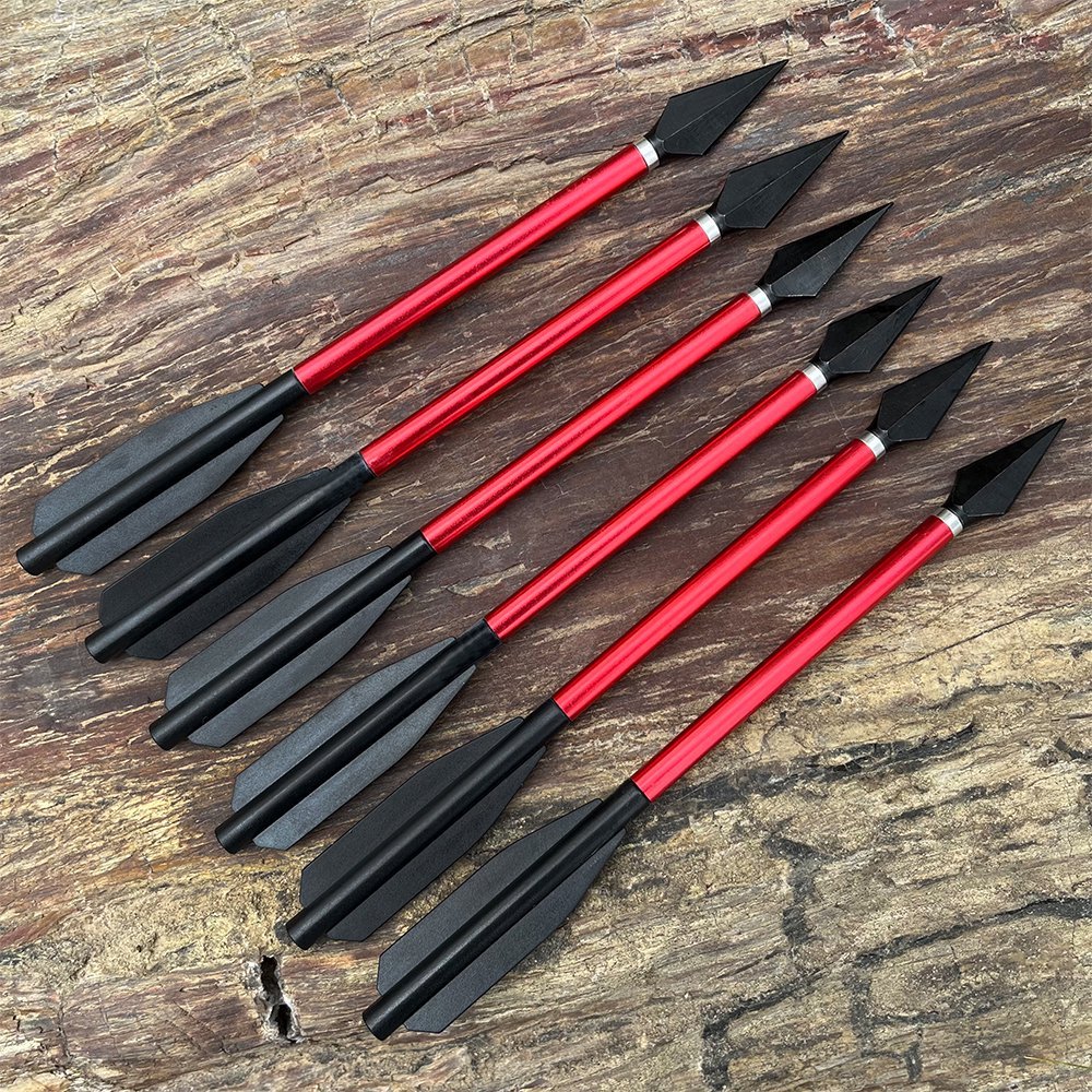 6.7-Inch Mini Crossbow Bolts – Aluminum Arrows with Removable Screw-in Broadhead(6pcs)
