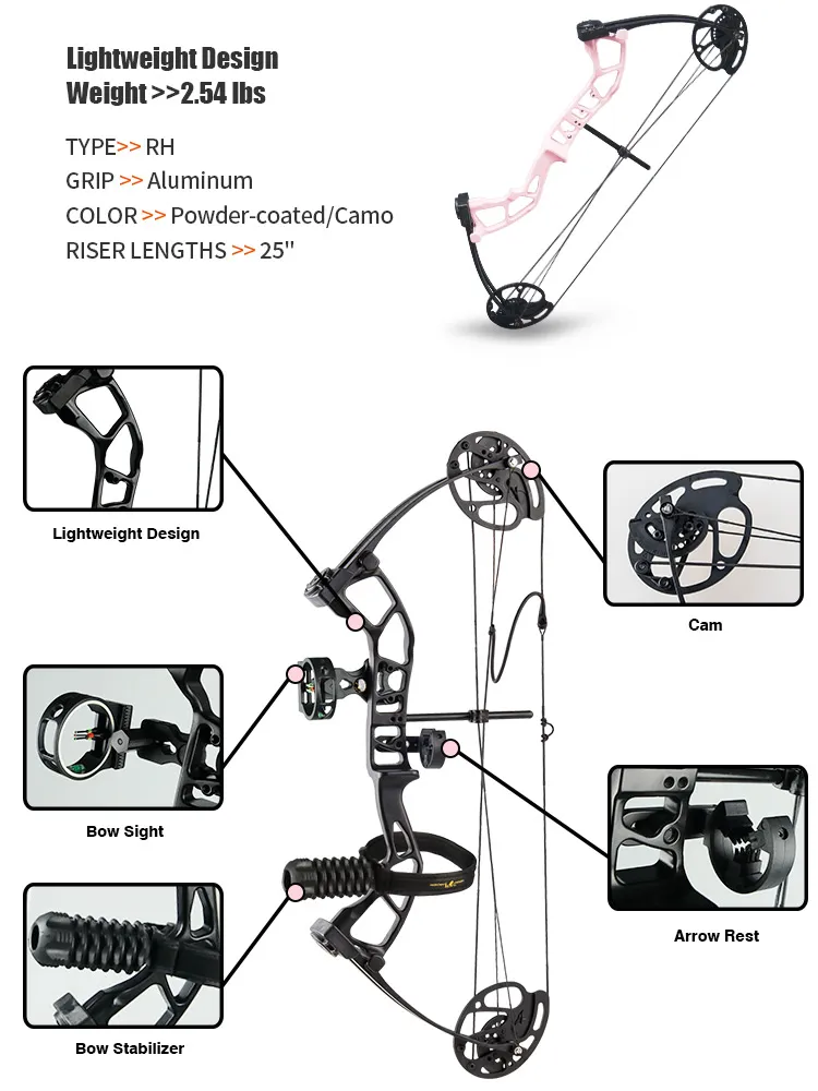 Topoint M2 Compound Bow – Lightweight & Adjustable for Children