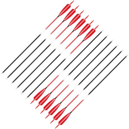 AME ARCHERY Red Mixed Carbon Arrows – Spine 500 (6/12pcs)