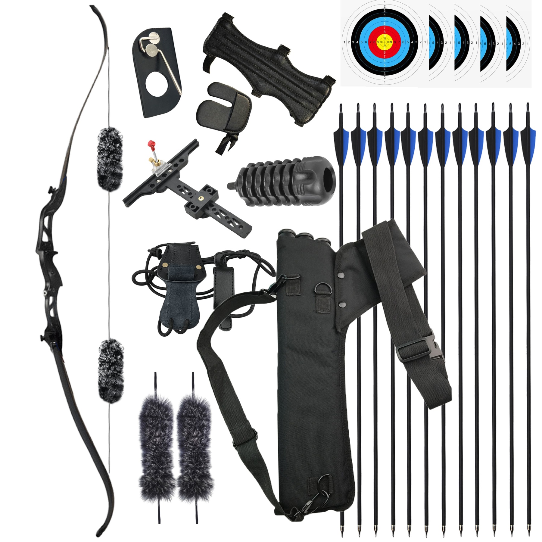 JUNXING ARCHERY F155 66inch Recurve Bow and Arrows Set