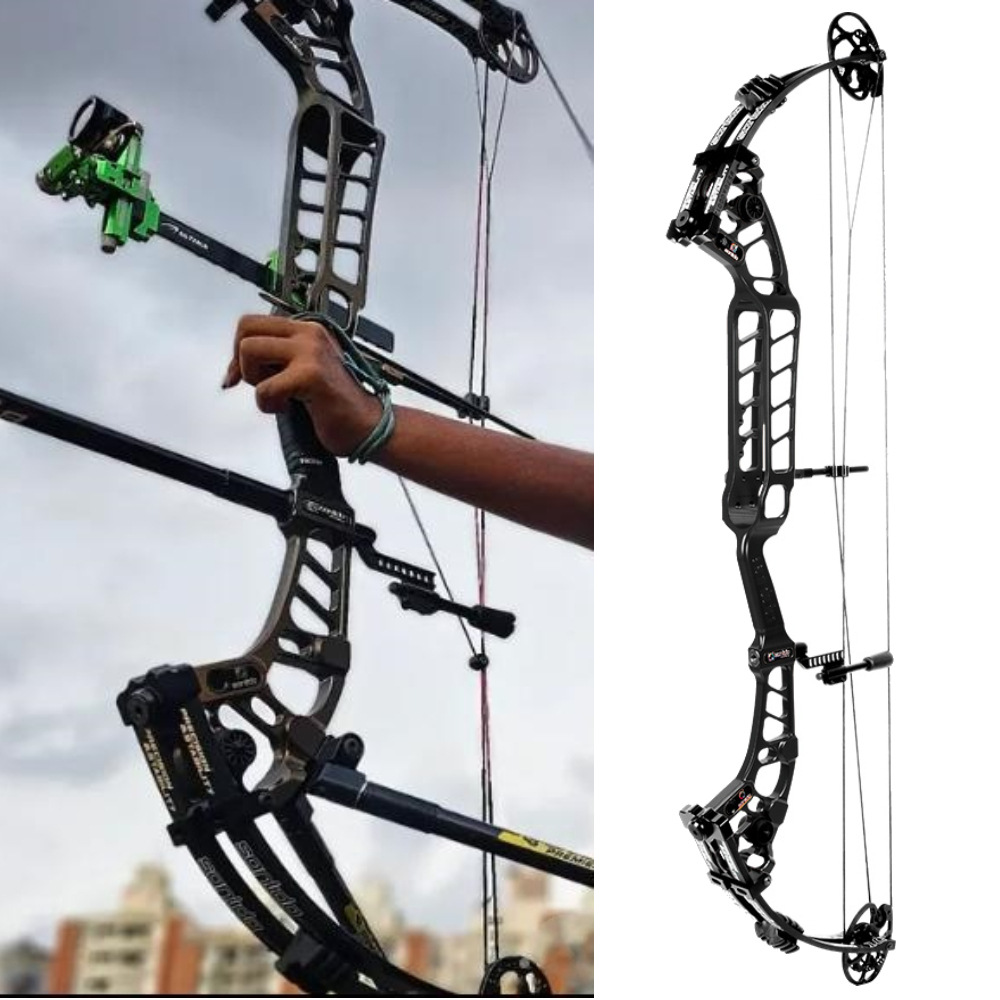 Sanlida Archery 40” Hero 10 II Small Cam Target Compound Bow (Flexible Draw Wall Edition)