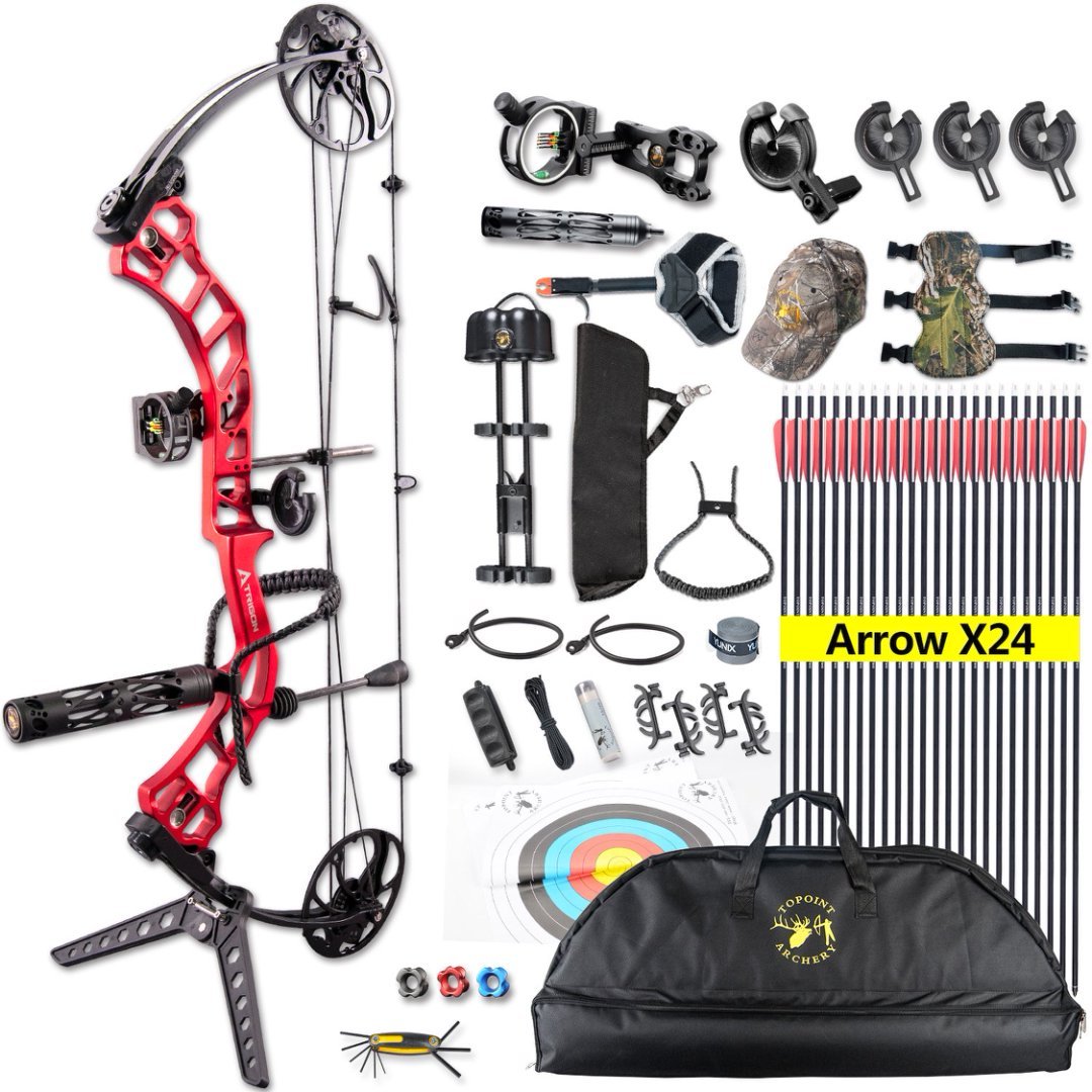 TOPOINT ARCHERY Trigon Hunting Compound Bow Set RH/LH