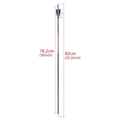 AME ARCHERY 2-inch Heart-Shaped True Feather Pure Carbon Arrows(12PCS)