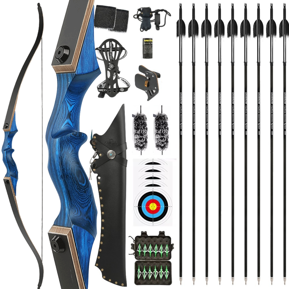 BlackHunter 60" Recurve Bow Arrow Set 20-60lbs RH LH