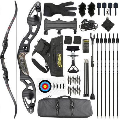 NIKA ET‑10 Tomahawk 62" ILF Hunting Recurve Bow Arrows Kit RH/LH