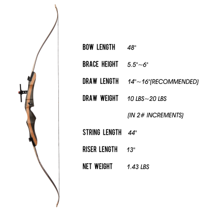 SANLIDA Noble Wood Takedown 48inch Recurve Bow 