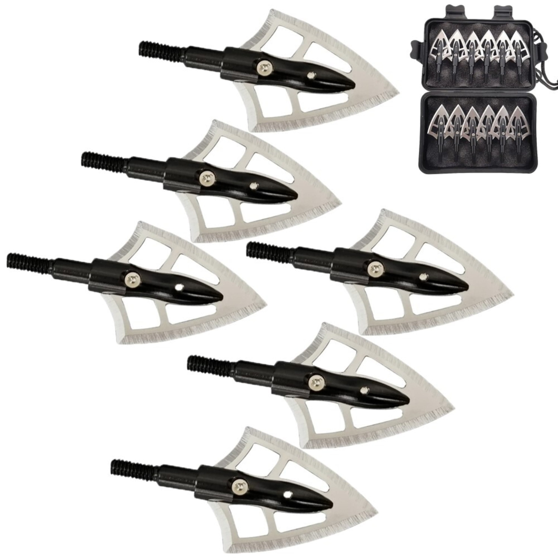  Hunting Arrow Tips 100 Grain Broadheads Stainless Steel