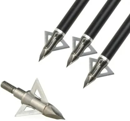 US 100Gr Stainless Steel Screw-in Broadhead Arrowhead Tip Hunting Target