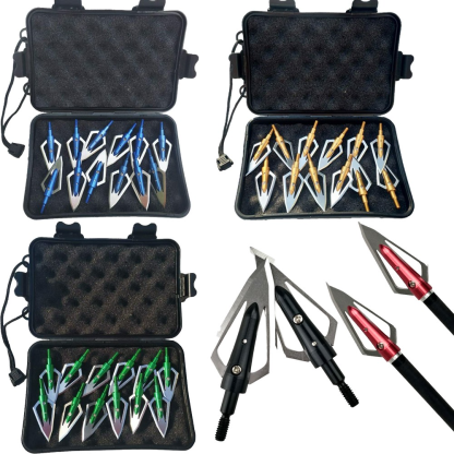  Hunting Blade Arrowheads Broadheads Tips Bow Shooting