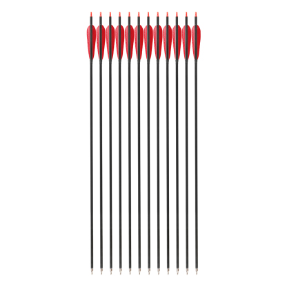 AME Archery 33inch 500-Spine Hybrid Carbon Arrows for Long Bow Hunting(12pcs)