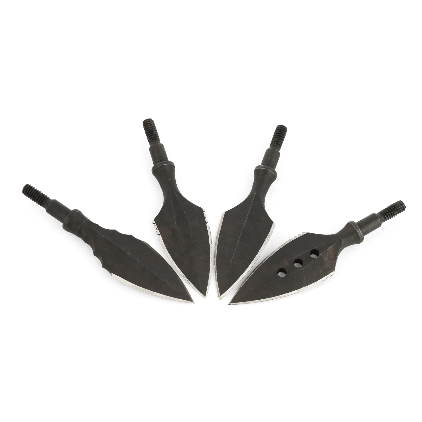 Traditional Archery Broadheads, 200 Grain, High Carbon Steel, 6pcs, 0.68" Cutting Diameter