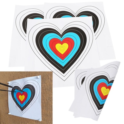 40cm Heart Archery Target Paper for Shooting Training