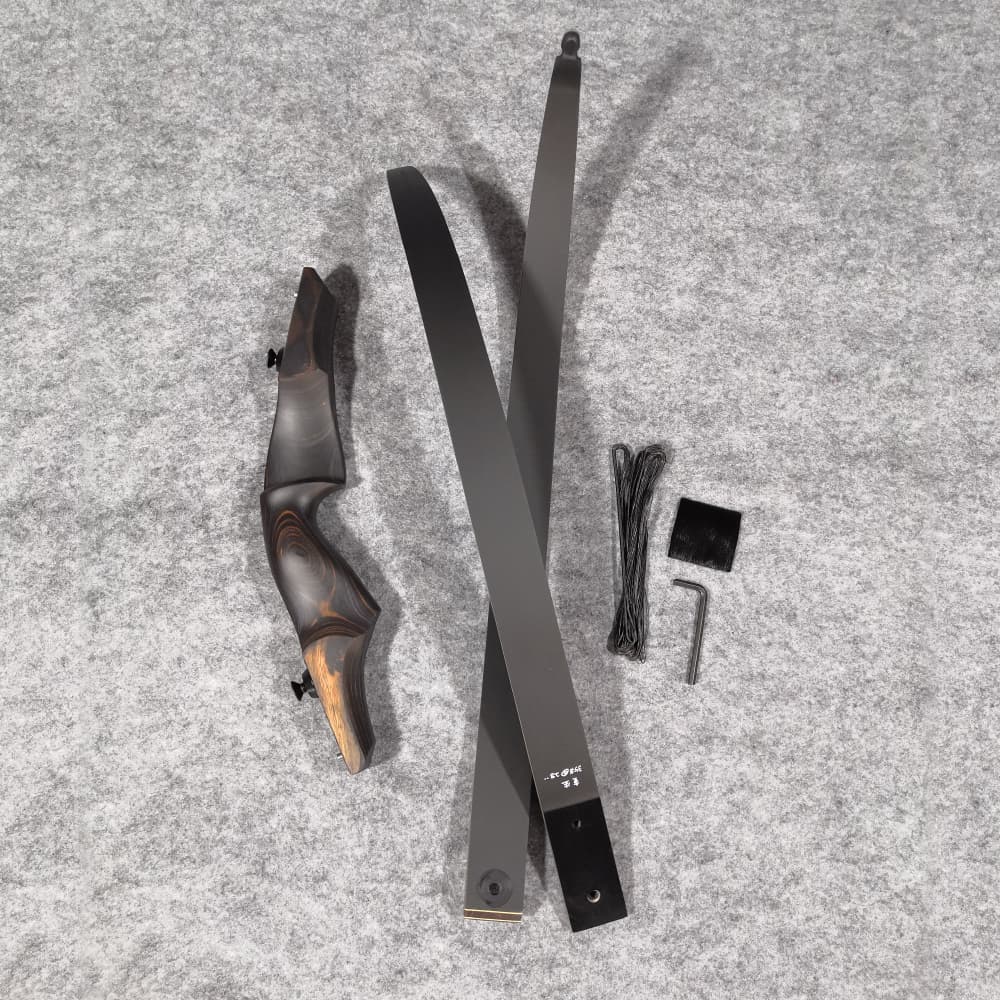 60" Takedown Recurve Bow  25-60lbs Archery Wooden Riser American Hunting