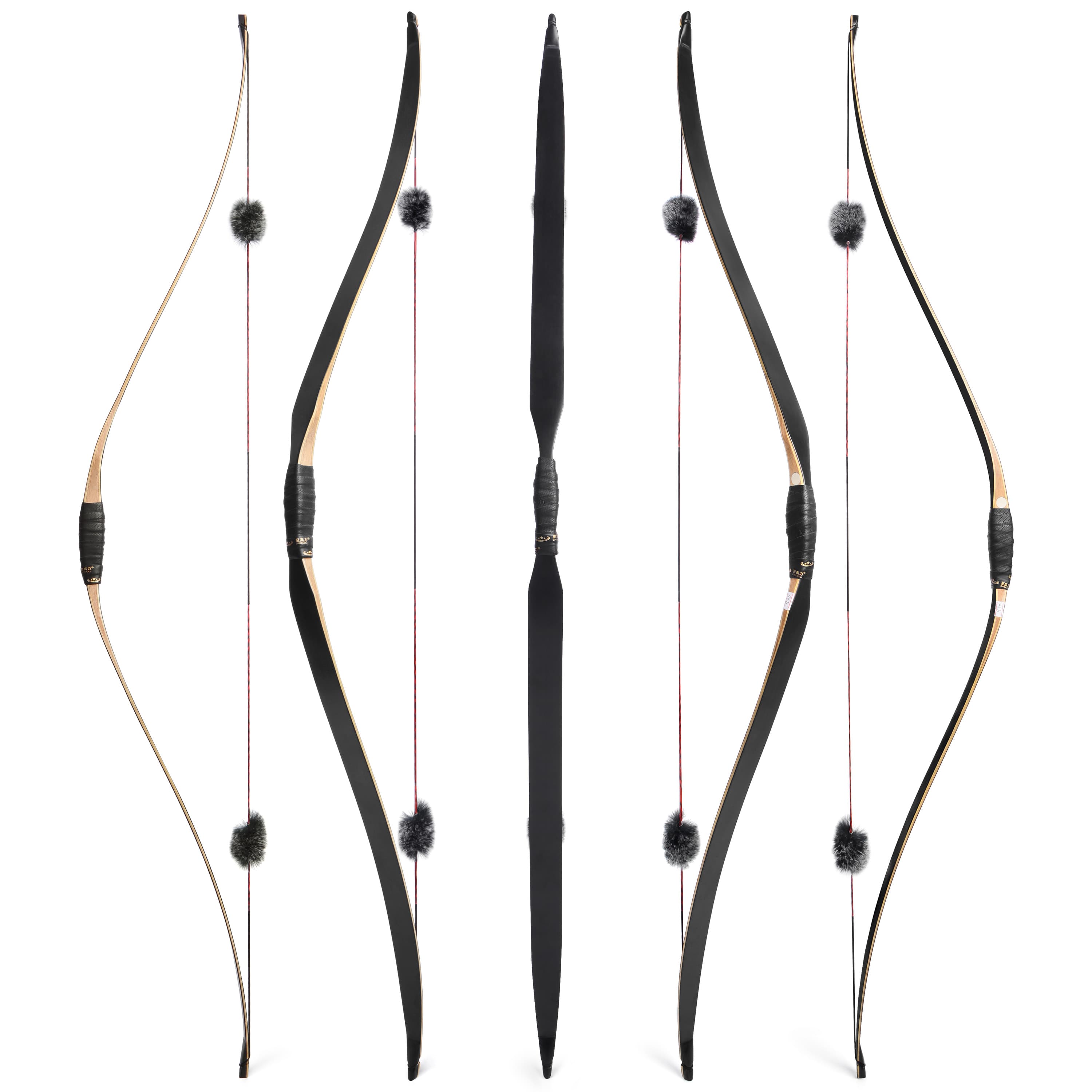 58 inch Traditional  Handmade Triangle Longbow 15-50lbs 