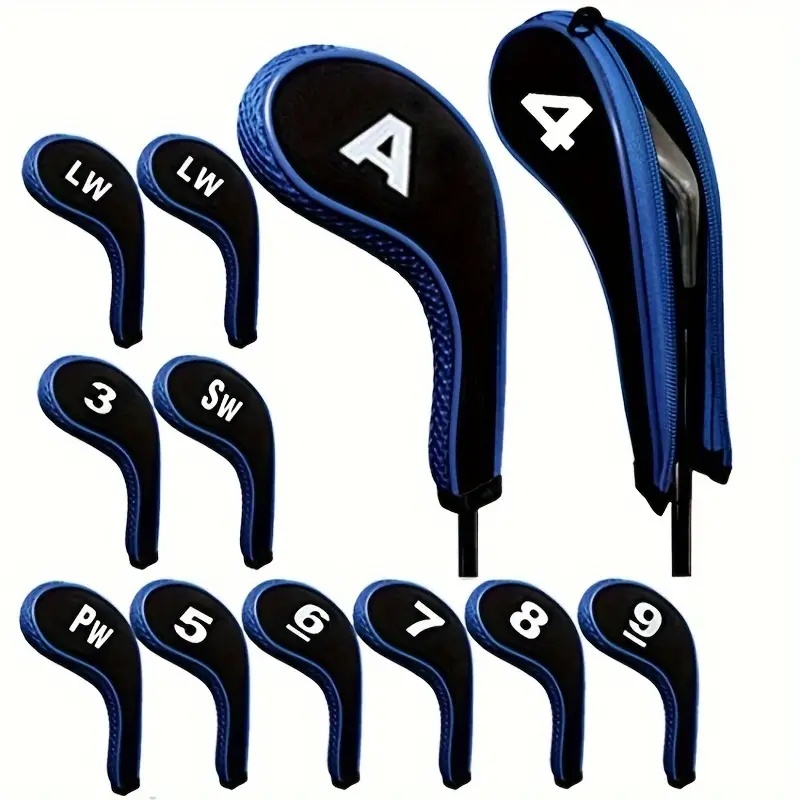  12X Golf Club Cover Set Driver Head Cover Long Neck Design