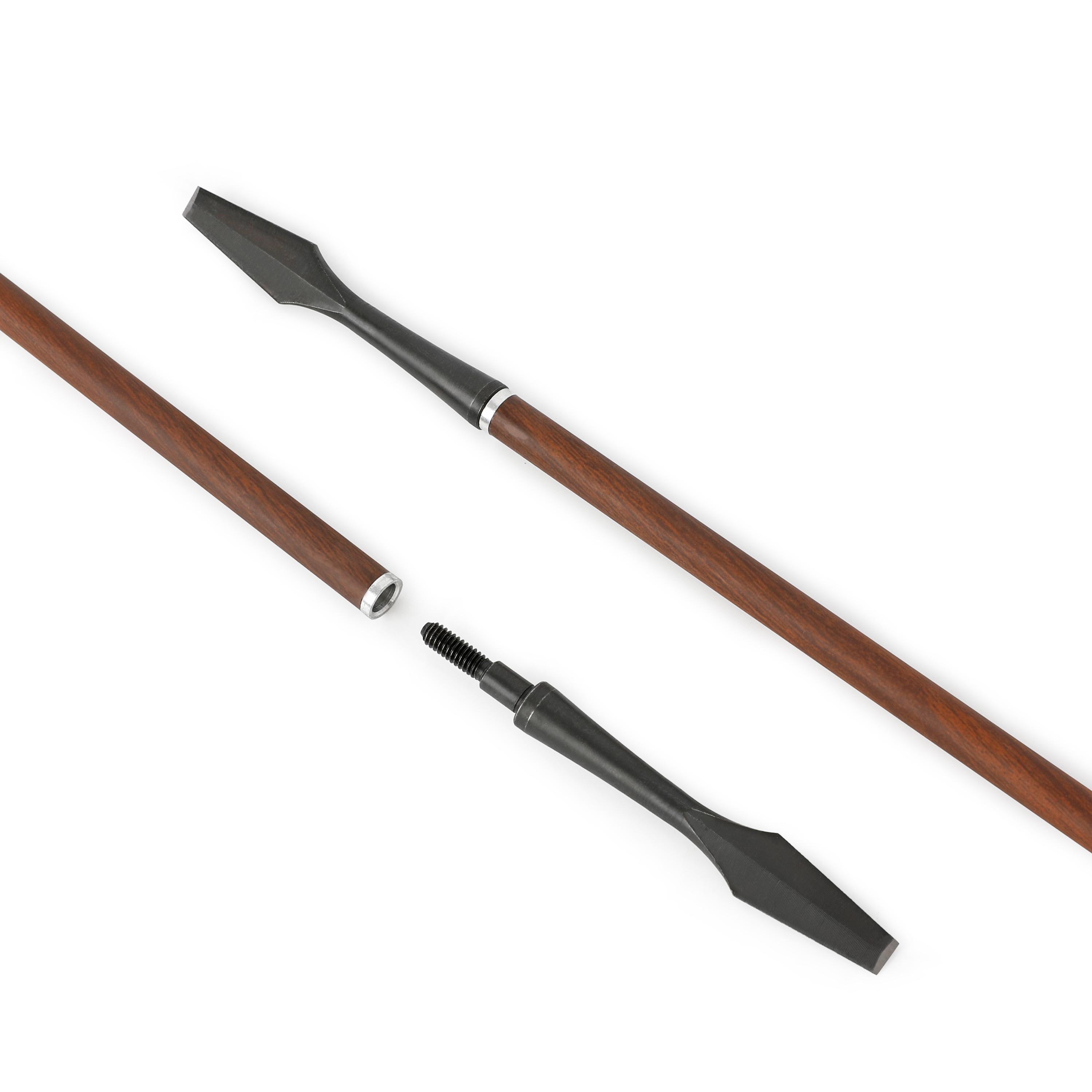 Black Steel Screw-In Points, 6pcs Set, High-Performance Archery Tips for Bow Hunting