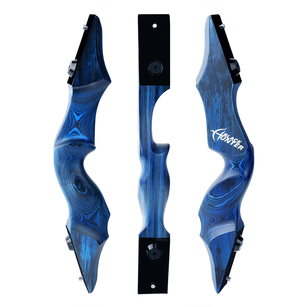 Black Hunter Recurve Bow and Arrows Set – Blue 50lbs (Diamond Edition)  