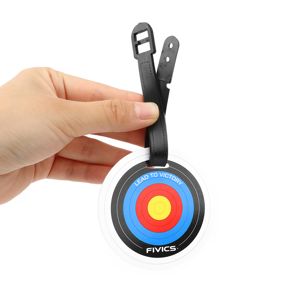 Fivics Archery Target Ring Tag – Hard Plastic Identification Card with Strap