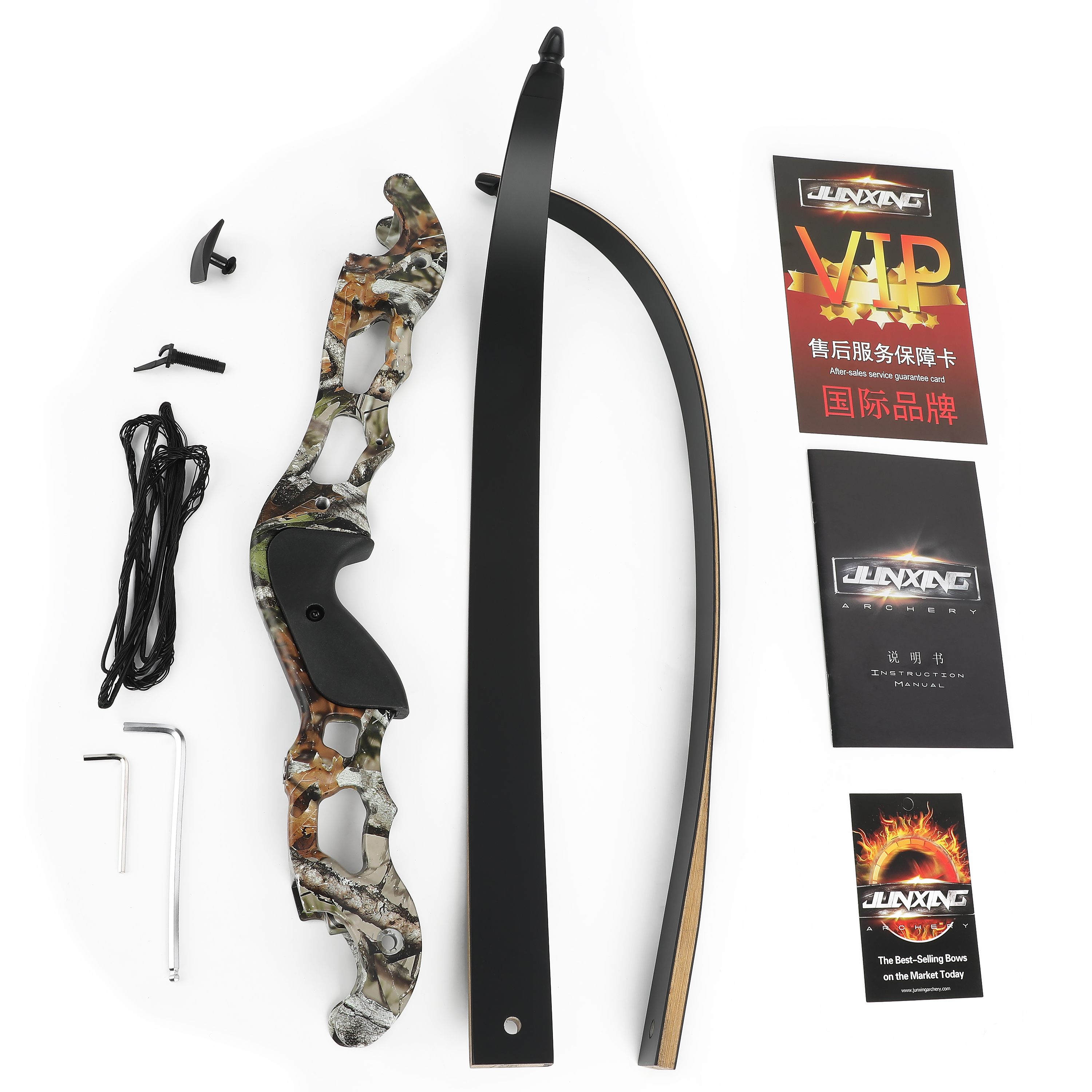 JUNXING ARCHERY F185 30-50lbs Recurve Bow and Arrows Set