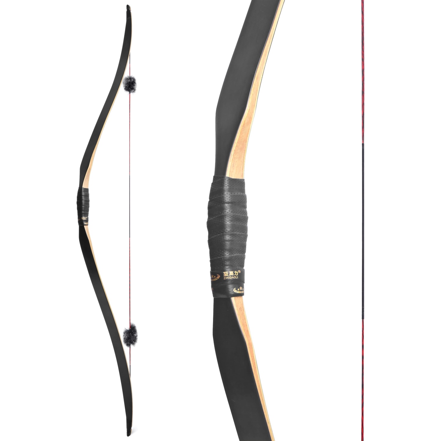 58 inch Traditional  Handmade Triangle Longbow 15-50lbs 