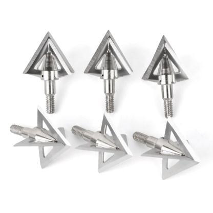 12X Archery Arrowhead 100gr Broadhead Screw-in Bow Hunting Shooting 