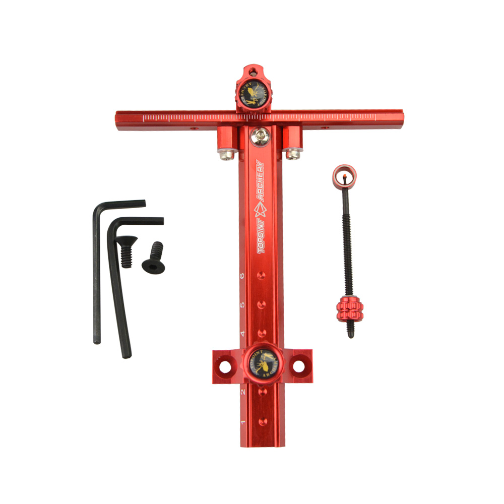 TOPOINT ARCHERY TR1007 Recurve Sight – Aluminum Alloy with 0.059” Fiber Red