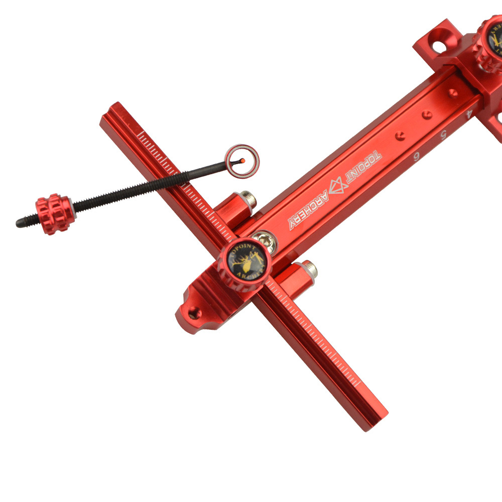 TOPOINT ARCHERY TR1007 Recurve Sight – Aluminum Alloy with 0.059” Fiber Red