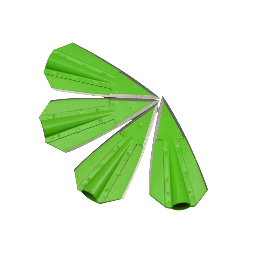 AME ARCHERY Green Broadheads for 8mm Arrows – Alloy Steel Blades 6pcs