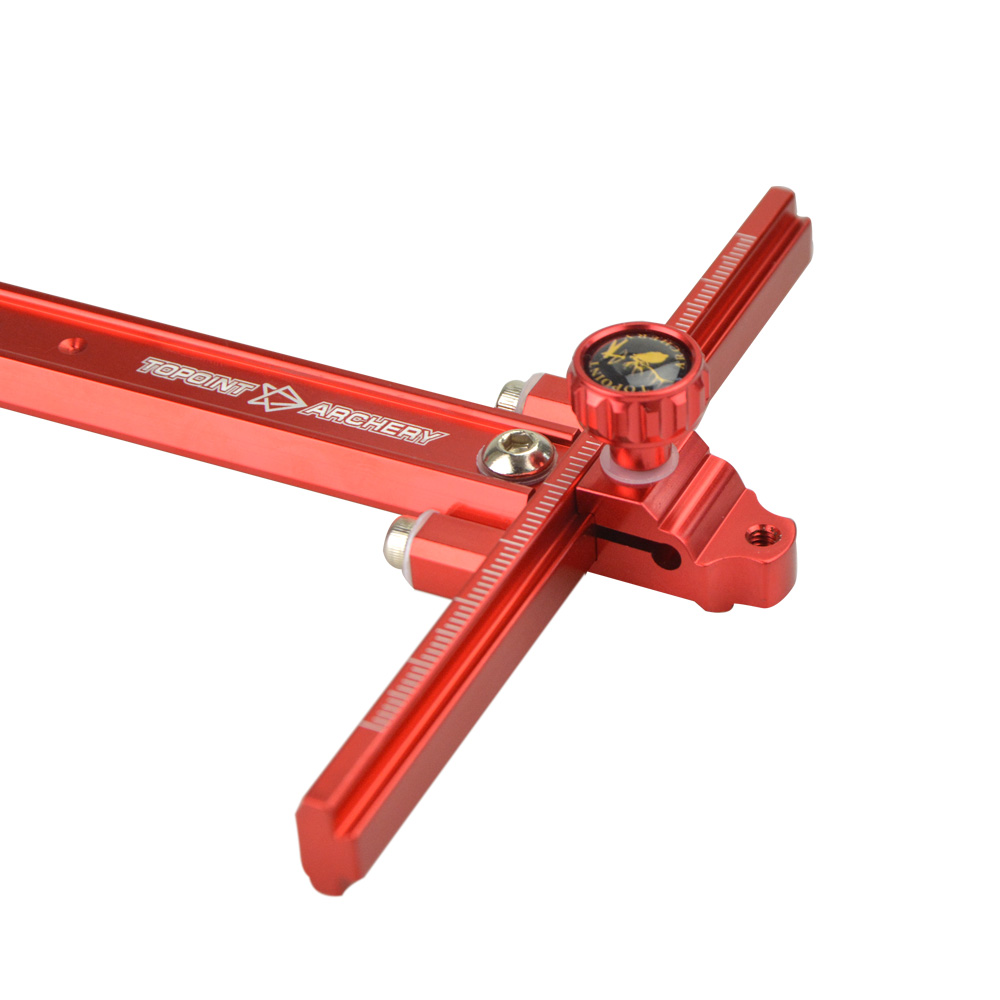 TOPOINT ARCHERY TR1007 Recurve Sight – Aluminum Alloy with 0.059” Fiber Red