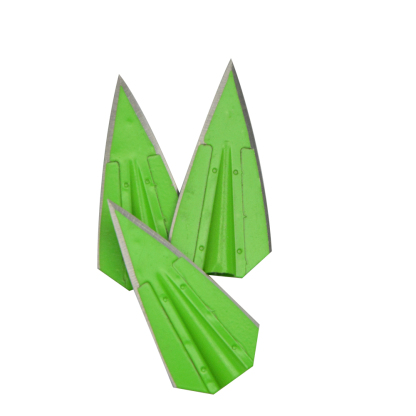 AME ARCHERY Green Broadheads for 8mm Arrows – Alloy Steel Blades 6pcs
