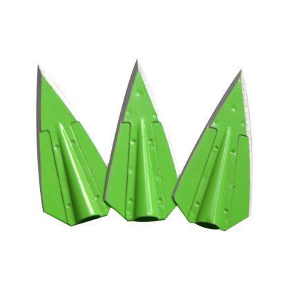 AME ARCHERY Green Broadheads for 8mm Arrows – Alloy Steel Blades 6pcs