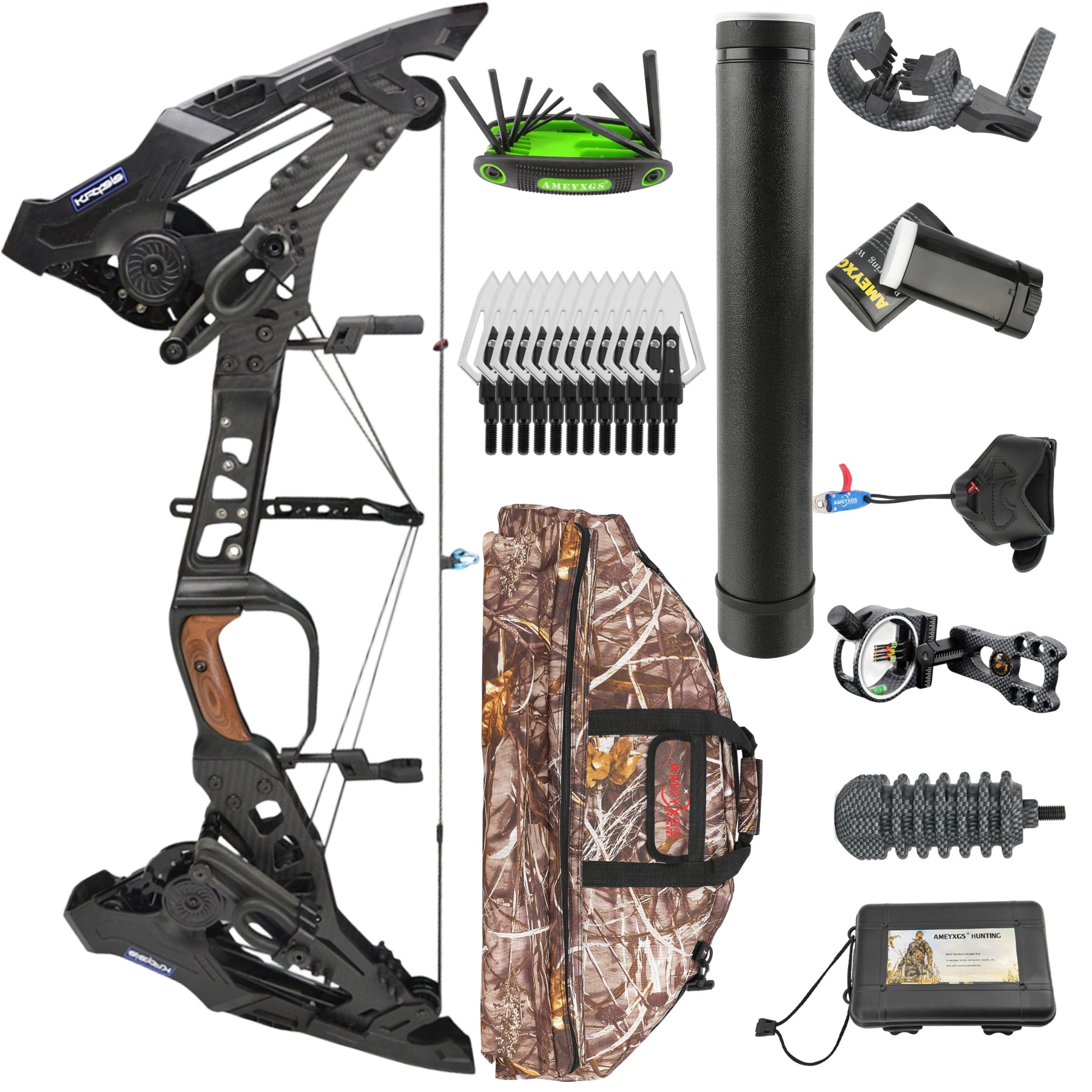 AME Archery Compound Bow 21.5-80lbs Target Kit Shooting