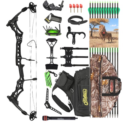 Compound Bow with Release Aid Dampener Bag Arm Guard Multi-color