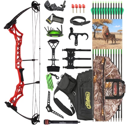Compound Bow with Release Aid Dampener Bag Arm Guard Multi-color