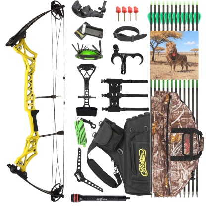 Compound Bow with Release Aid Dampener Bag Arm Guard Multi-color