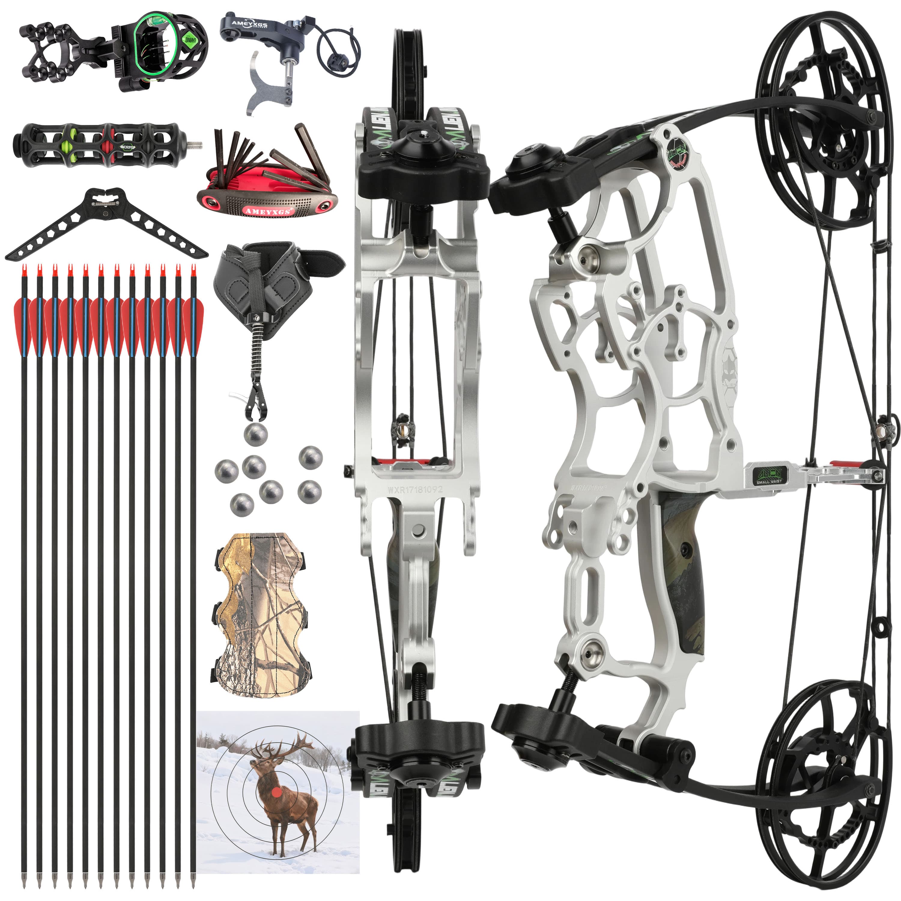 Draw Weight 30-70LBS Dual Use Compound Bow Set Shooting For archery use 