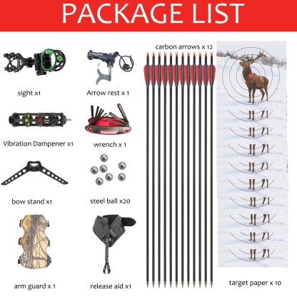 Draw Weight 30-70LBS Dual Use Compound Bow Set Shooting For archery use 