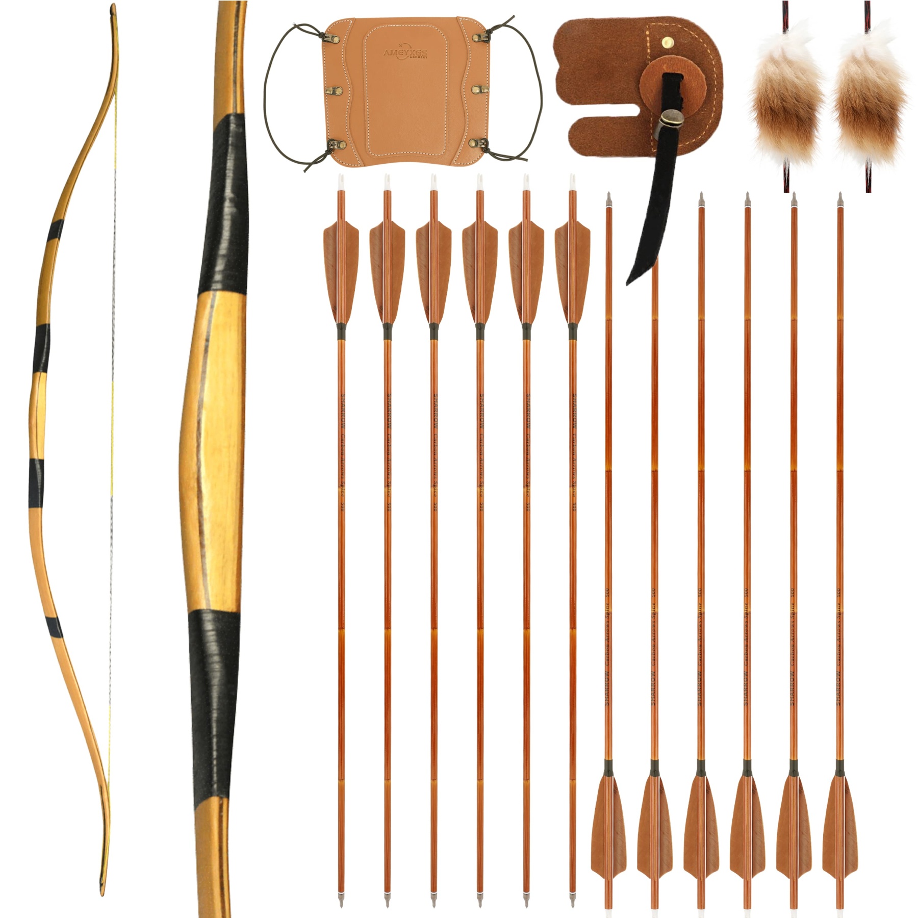 Handmade Laminated Longbow | 20-40 lbs Custom Draw Weight | Traditional Archery