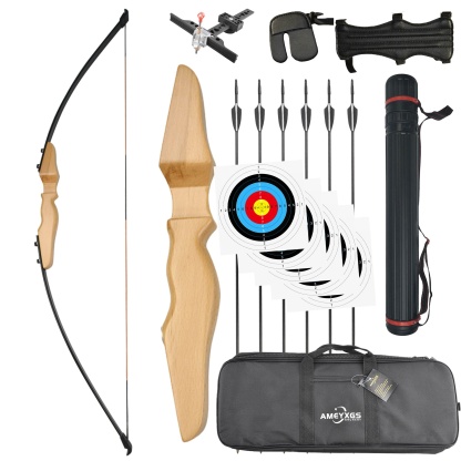 30/40lbs Straight Bow Takedown Archery Target Hunt Beginners