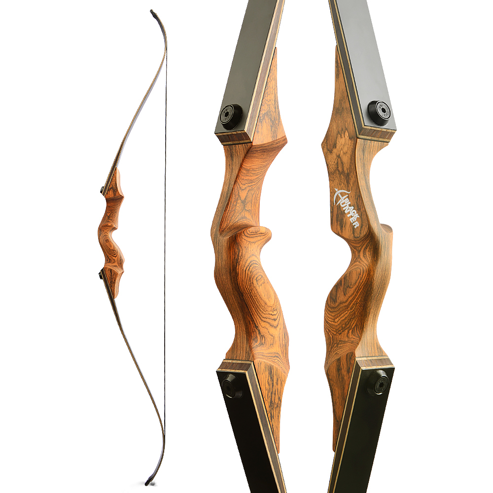Black Hunter 60'' Archery Recurve Bow Kit Hunting 20-60lbs